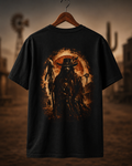 Chemise de cowboy western sombre, t-shirt graphique hors-la-loi, t-shirt cowboy gothique, t-shirt western tête de mort tribale, cadeau cowboy vintage pour homme