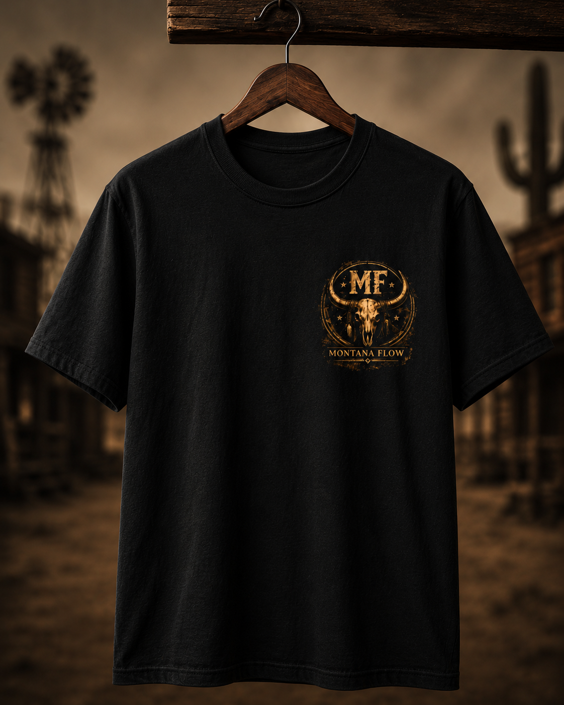Dark Western Cowboy Shirt, Outlaw Graphic Tee, Gothic Cowboy T Shirt, Tribal Skull Western Tee, Vintage Cowboy Gift for Men