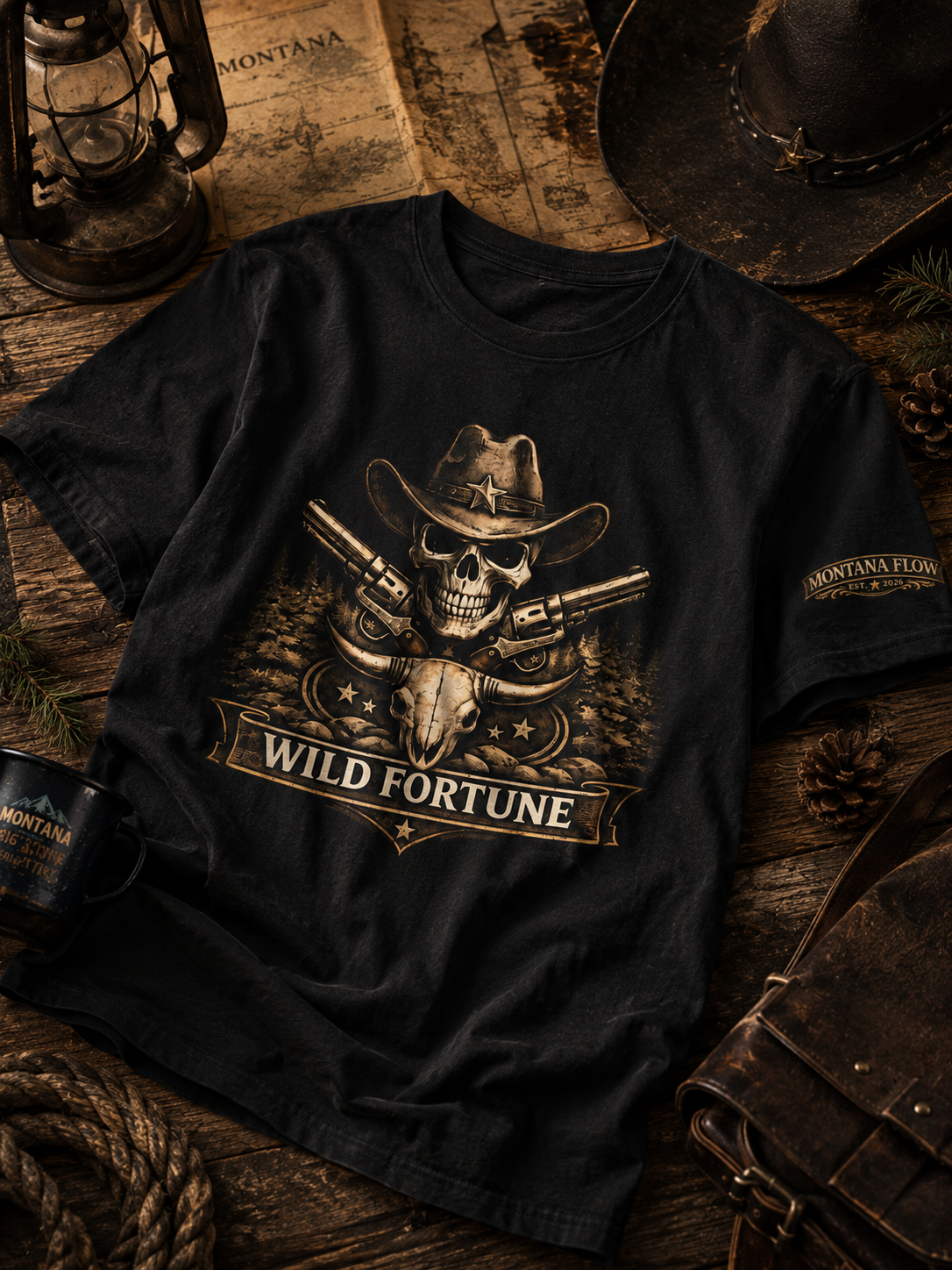 Chemise tête de mort western, t-shirt graphique tête de mort de cow-boy, t-shirt vintage de cow-boy, chemise hors-la-loi, chemise tête de mort de taureau, cadeau country western