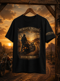 Biker Shirt Ride Till I Die, My Heart Is The Road Tee, Motorcycle Graphic Shirt, Vintage Western Desert Rider Gift