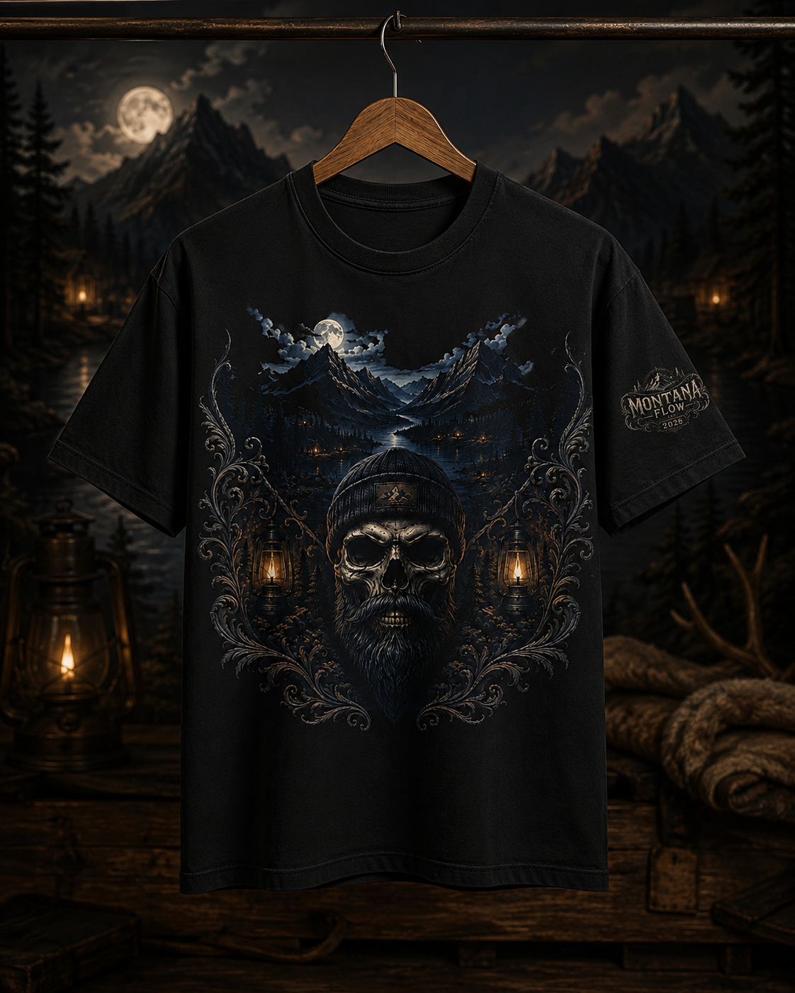 T-shirt Supernatural Mountain, t-shirt graphique de camping, t-shirt de randonnée, cadeau d'aventure en plein air, vêtement nature sombre