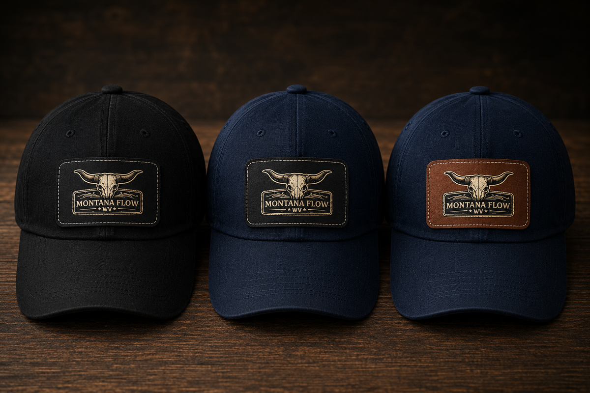 Longhorn Skull Leather Patch Hat | Western Hat | Cowboy Cap | Ranch Style Gift