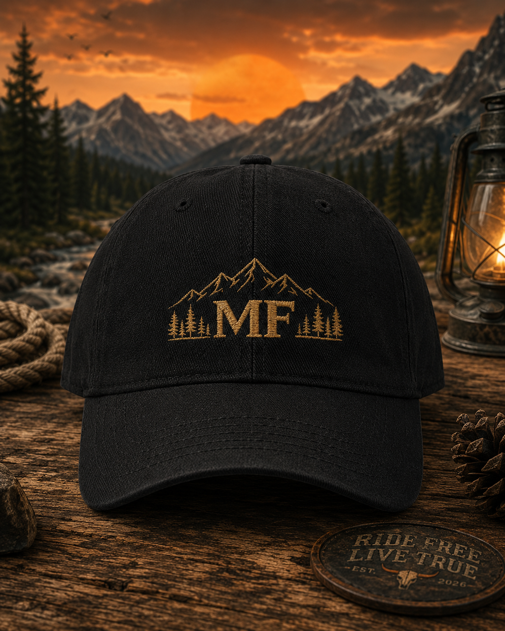 Mountain Embroidered Hat | Outdoor Adventure Cap | Hiking Nature Dad Hat