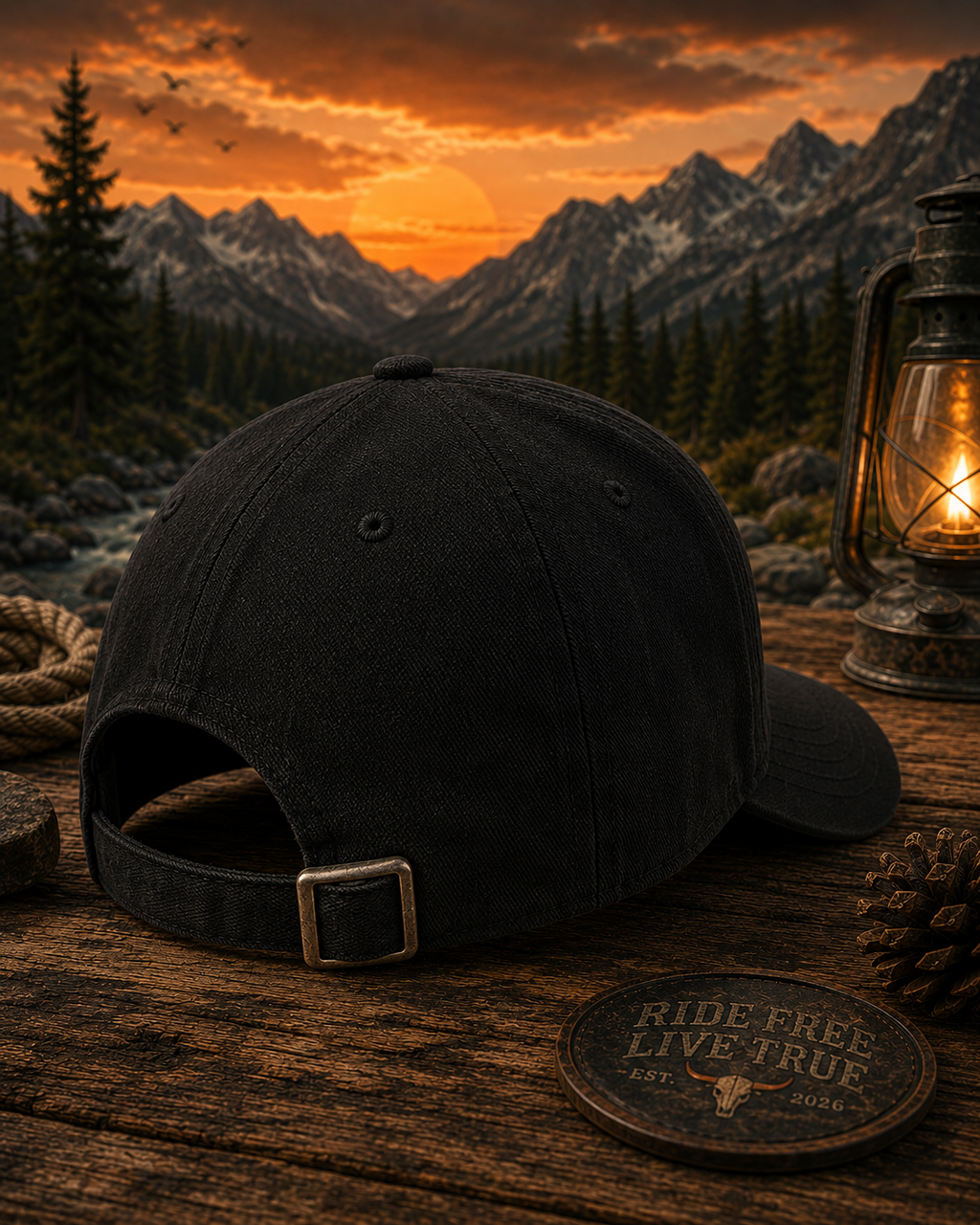 Mountain Embroidered Hat | Outdoor Adventure Cap | Hiking Nature Dad Hat