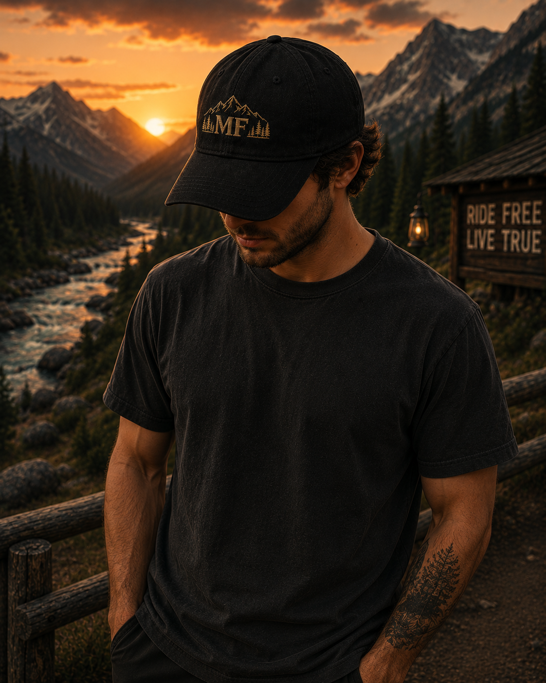 Mountain Embroidered Hat | Outdoor Adventure Cap | Hiking Nature Dad Hat