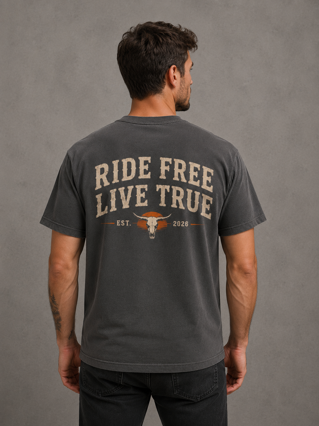 T-shirt western | T-shirt graphique de cow-boy | T-shirt « Ride Free »