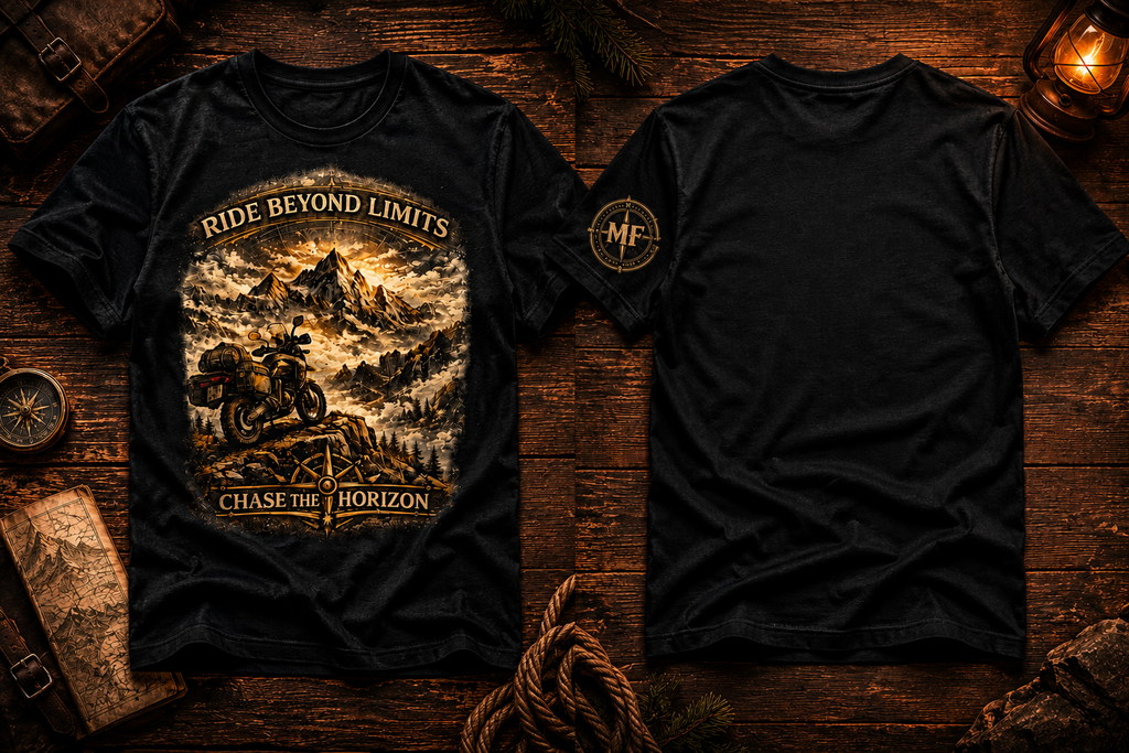 Ride Beyond Limits Motorcycle Shirt, Mountain Adventure Tee, Biker Gift, Motorcycle Lover