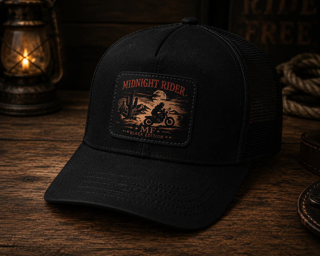 Casquette de moto Midnight Rider, casquette de motard style camionneur, cadeau pour motard