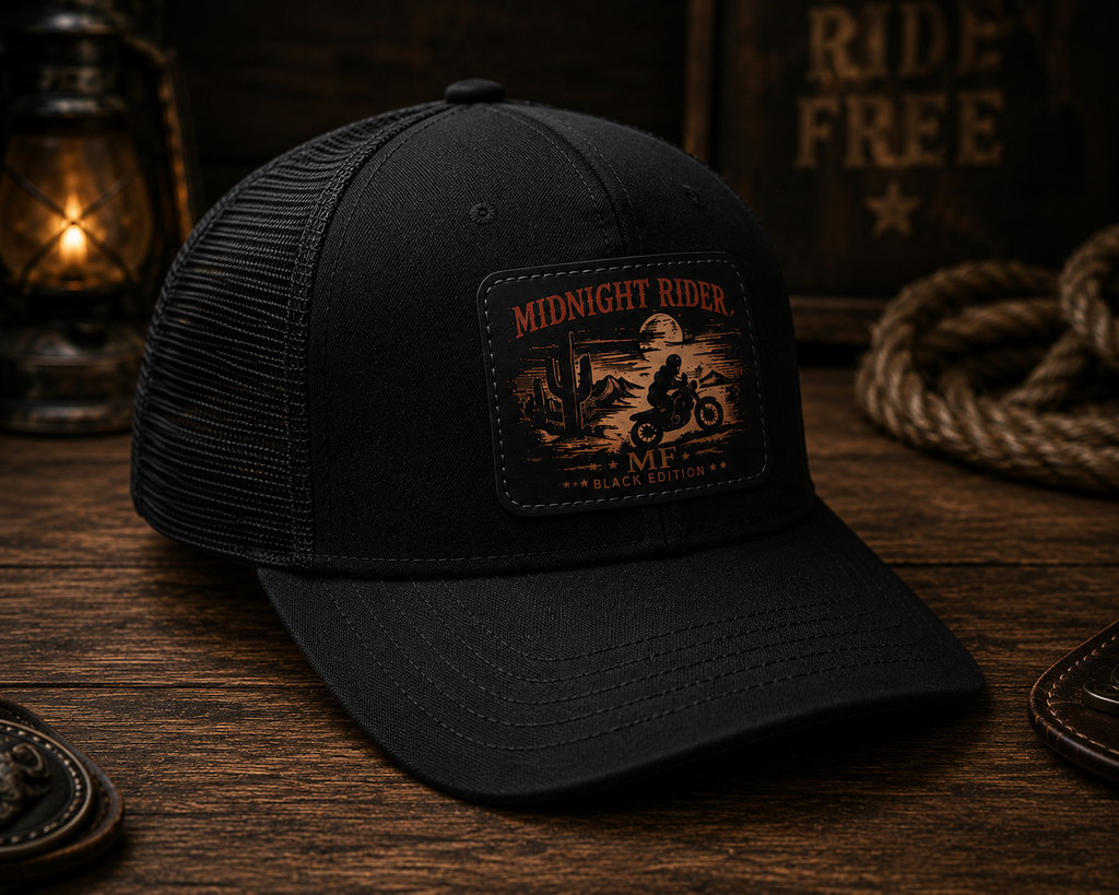 Casquette de moto Midnight Rider, casquette de motard style camionneur, cadeau pour motard