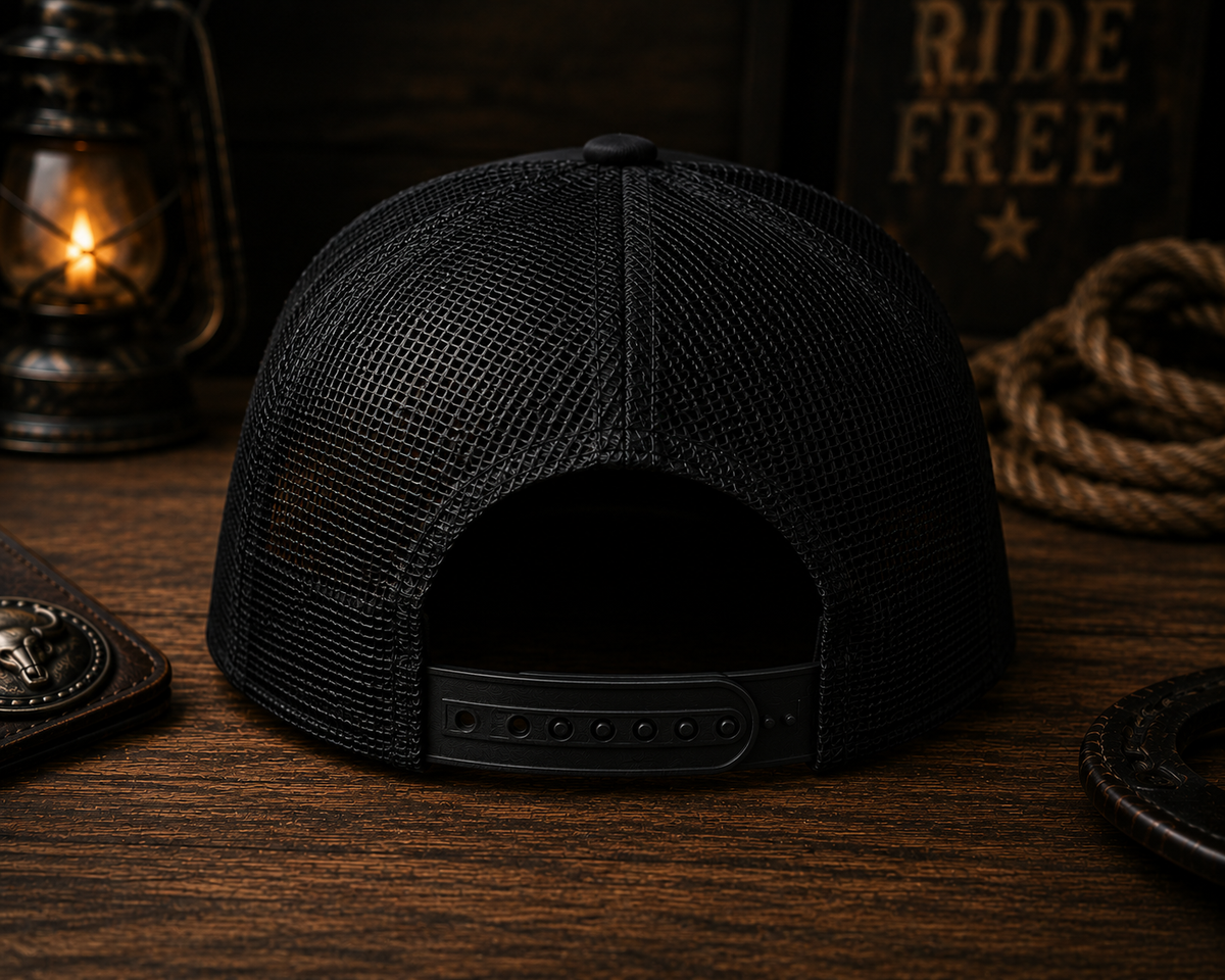 Midnight Rider Motorcycle Hat, Biker Trucker Cap, Motorcycle Gift