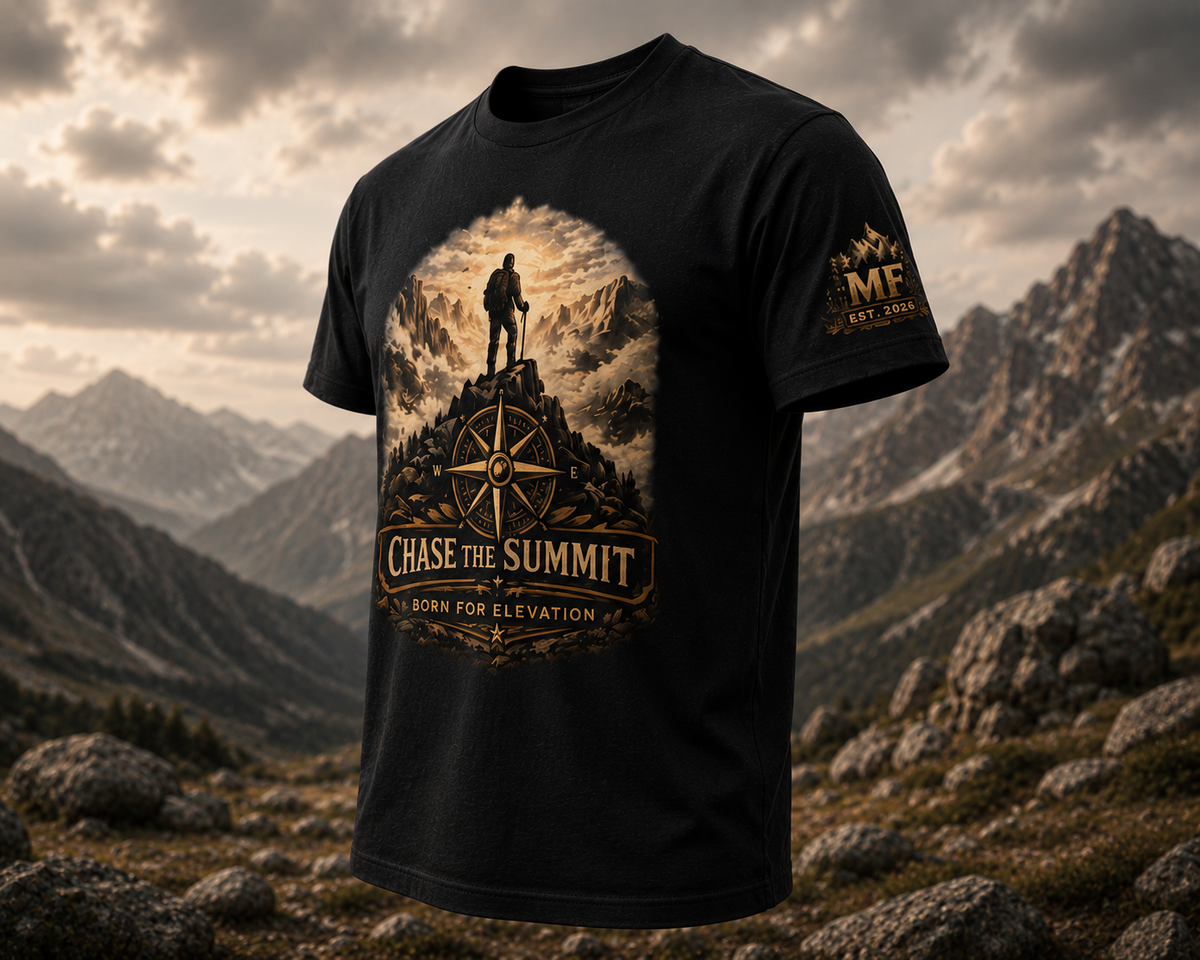 Chase The Summit Hiking Shirt, Mountain Adventure Tee, Nature Lover Gift, Graphic tee.