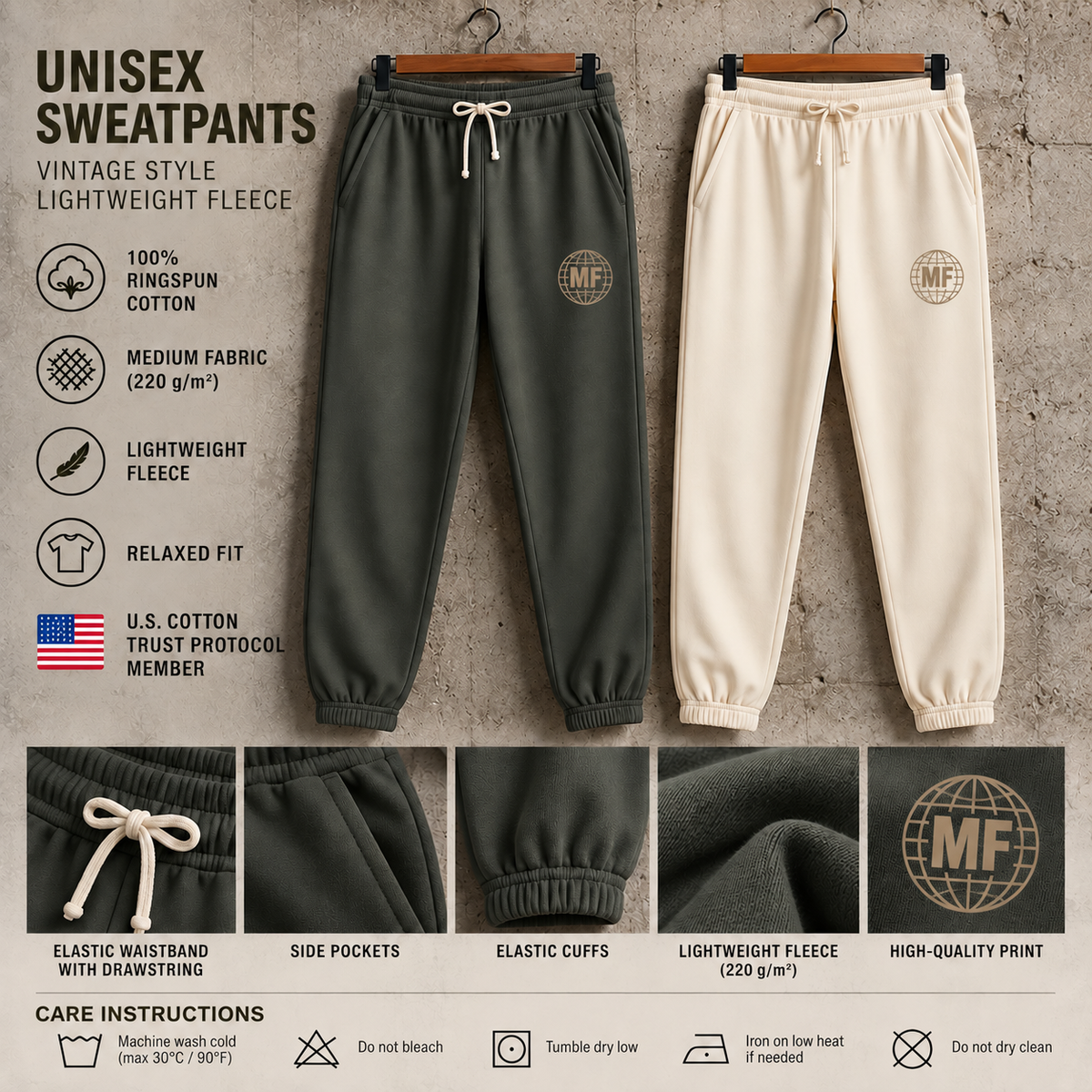 Pantalon de jogging Montana Flow MF Logo | Jogging en molleton | Pantalon d'extérieur unisexe