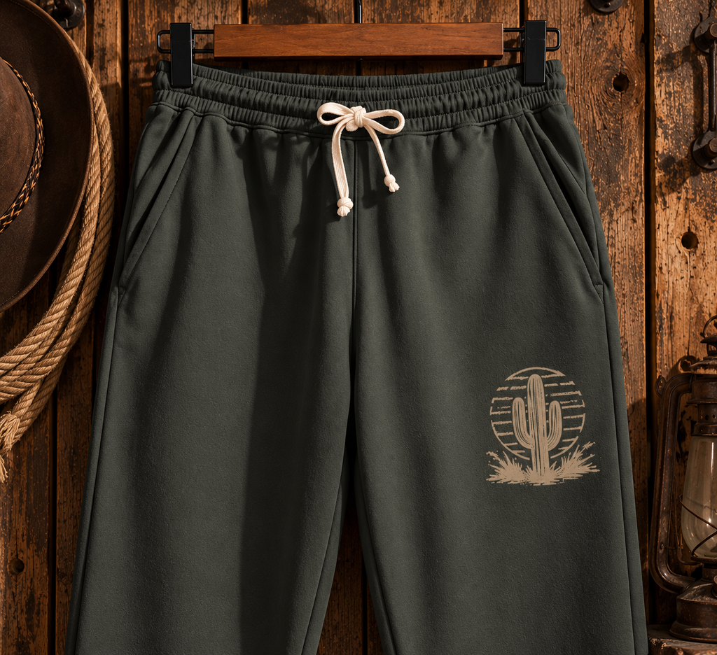 Cactus Graphic Garment-Dyed Fleece Sweatpants