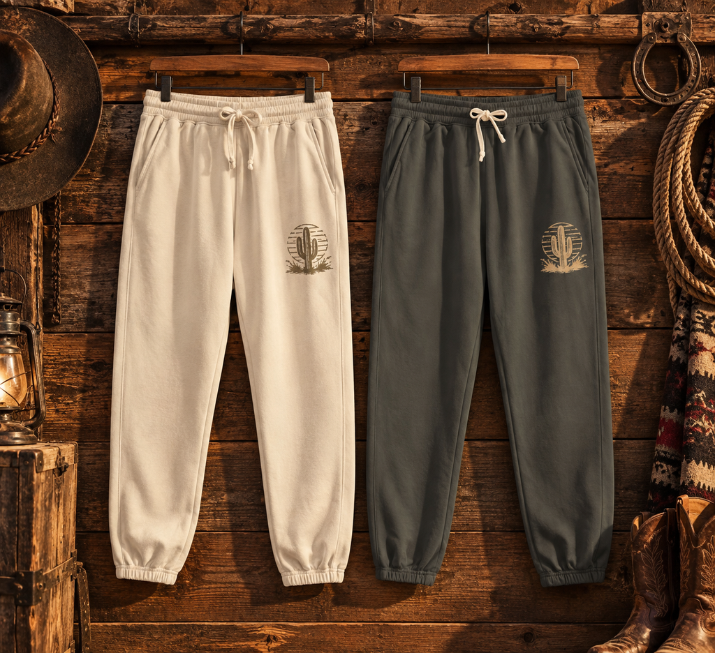 Cactus Graphic Garment-Dyed Fleece Sweatpants