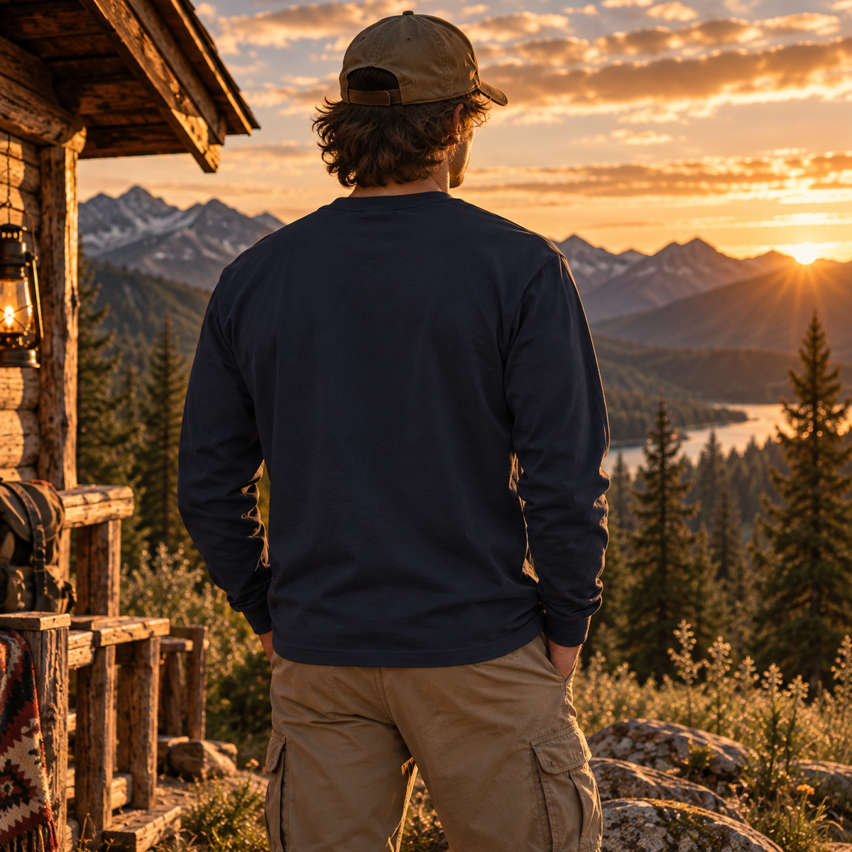 Montana Flow True North Mountain Compass Long Sleeve Shirt