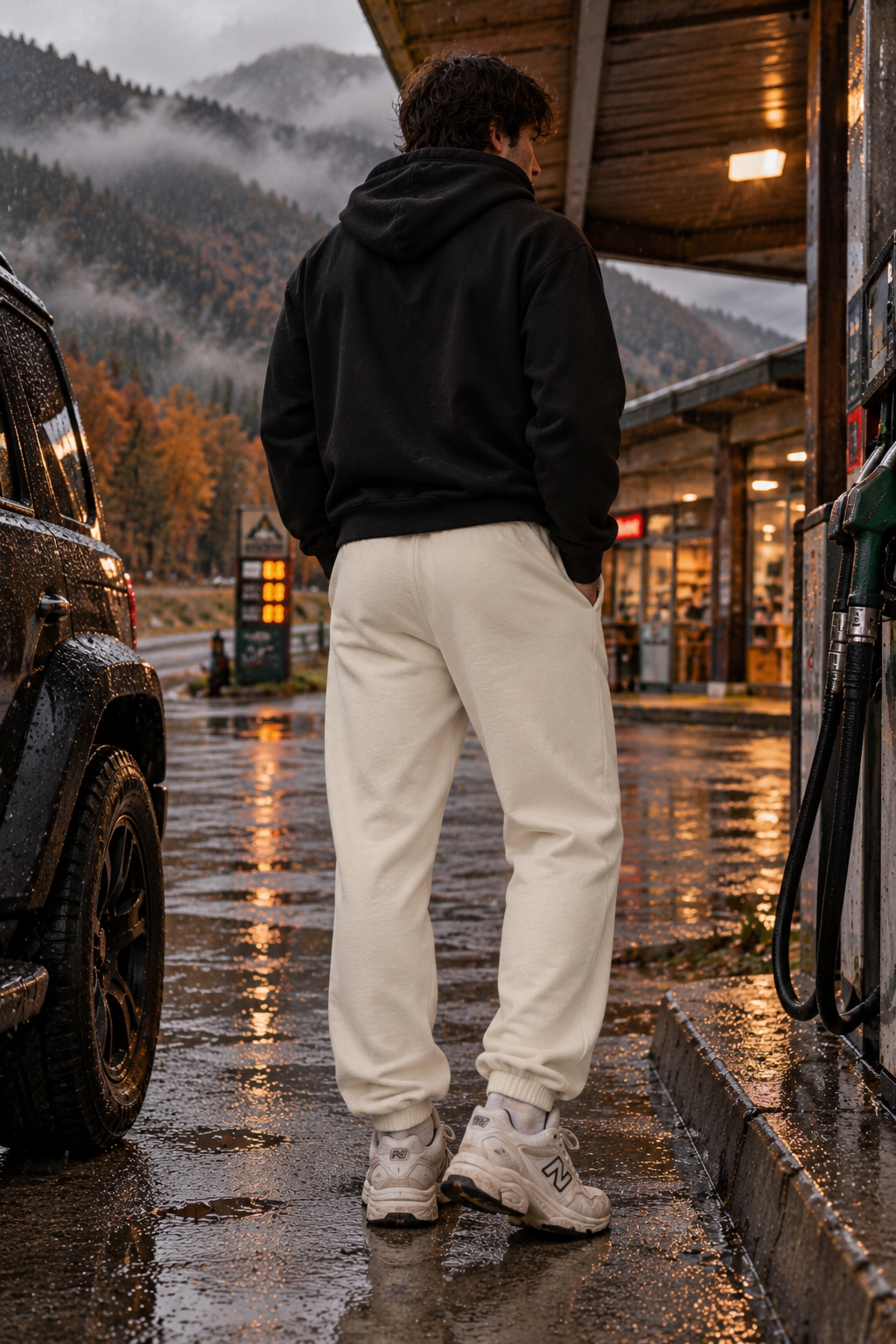 Montana Flow Mountain Logo Sweatpants | Garment Dyed Fleece Joggers