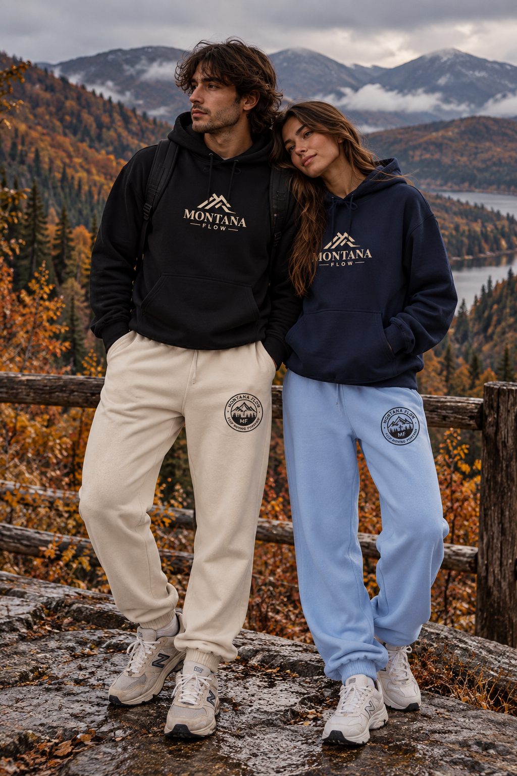 Montana Flow mountain logo Hoodie | Outdoor state pride sweatshirt