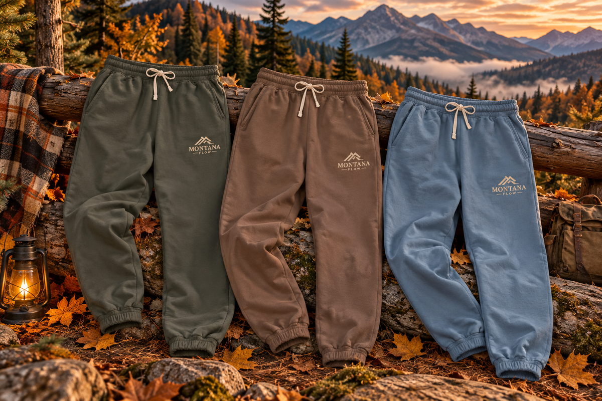 Mountain Logo Sweatpants | Garment-Dyed Fleece Joggers