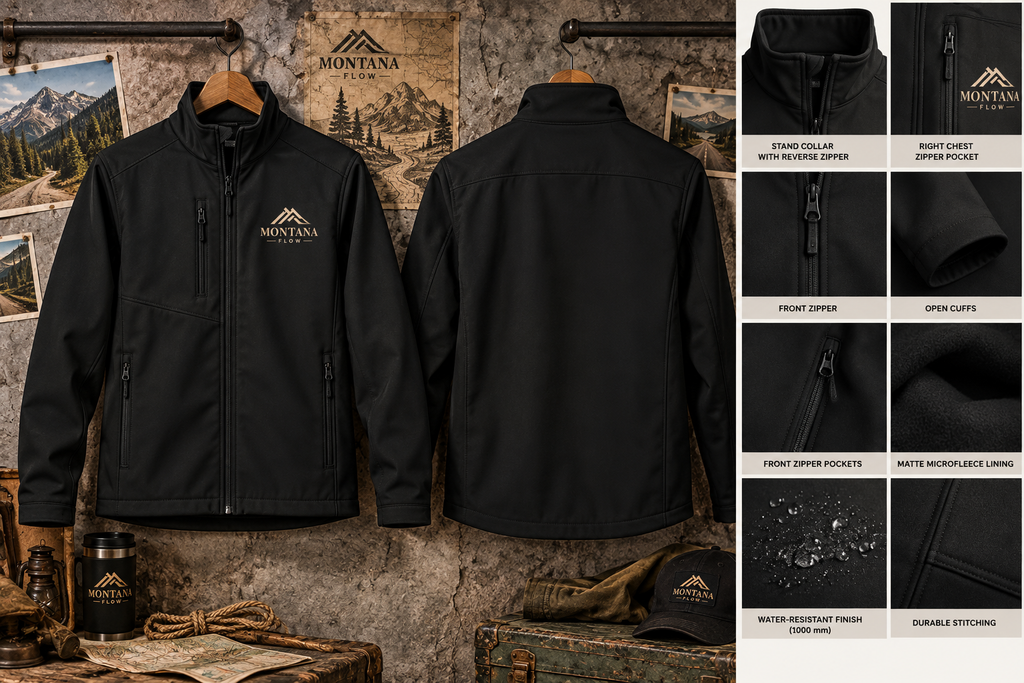 Montana Flow Softshell Jacket | Water-Resistant Outdoor Jacket | Fleece-Lined Hiking Jacket