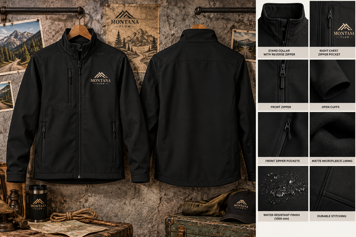 Montana Flow Softshell Jacket | Water-Resistant Outdoor Jacket | Fleece-Lined Hiking Jacket