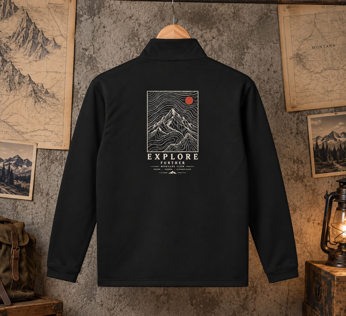 Explore Nature Quarter-Zip Pullover | Mountain Hiking & Outdoor Adventure Top