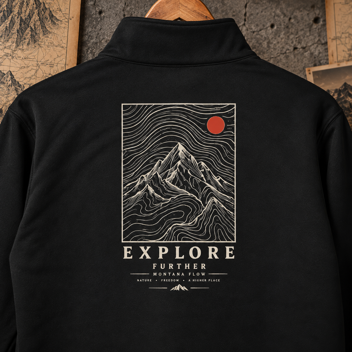 Explore Nature Quarter-Zip Pullover | Mountain Hiking & Outdoor Adventure Top