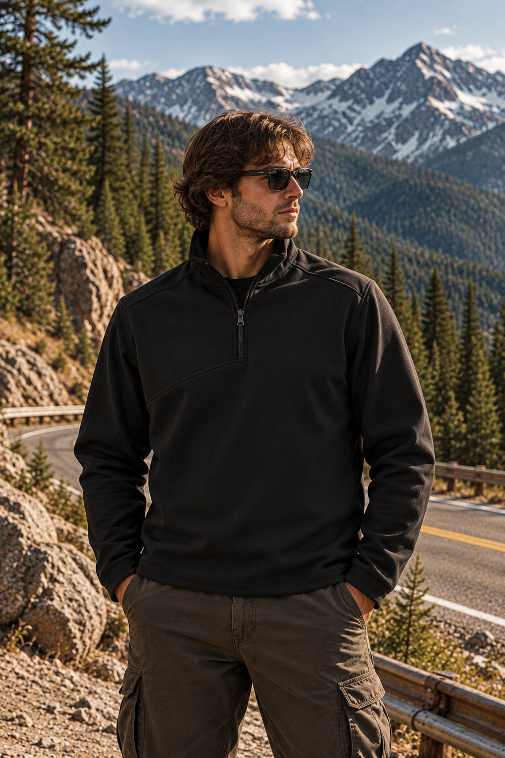 Explore Nature Quarter-Zip Pullover | Mountain Hiking & Outdoor Adventure Top