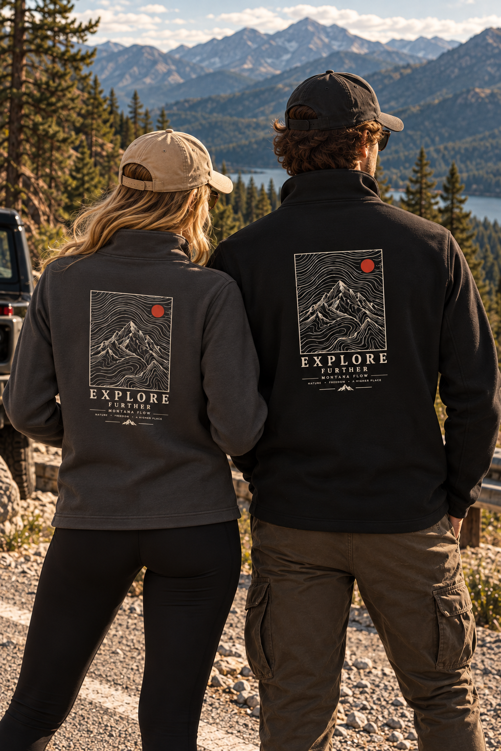 Explore Nature Quarter-Zip Pullover | Mountain Hiking & Outdoor Adventure Top