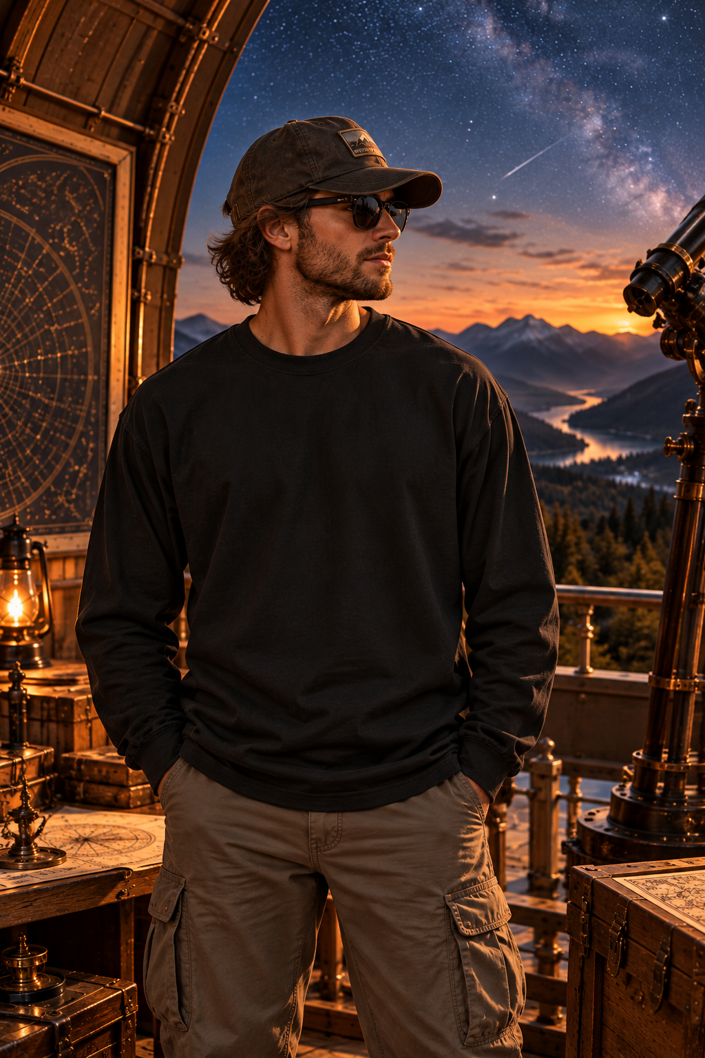 Moon Phases Long Sleeve | Mountain Shirt | Same Sky Different Places