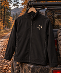Mountain & Pine Monogram Softshell Jacket | Outdoor Adventure Jacket | Montana Flow