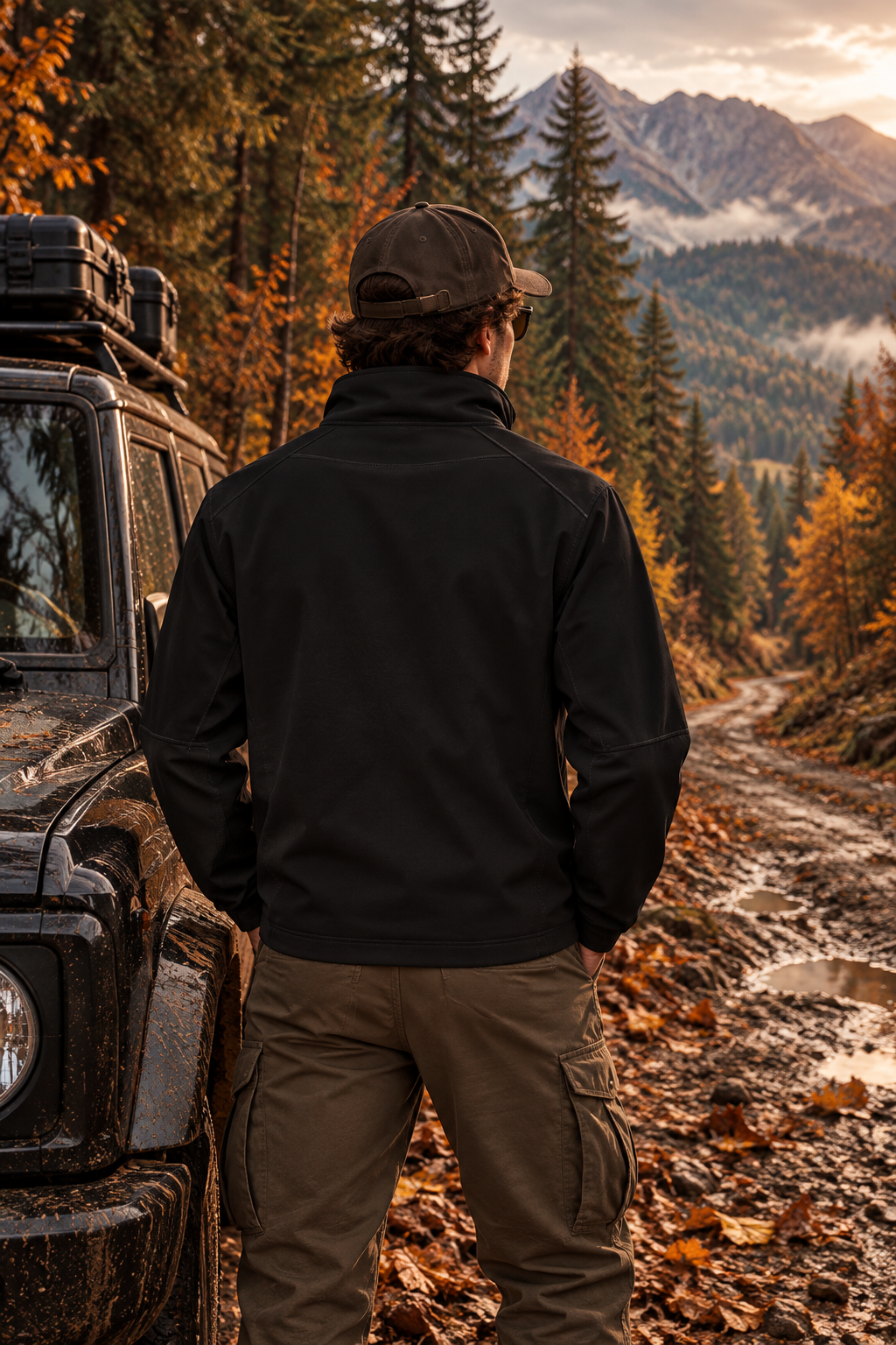 Mountain & Pine Monogram Softshell Jacket | Outdoor Adventure Jacket | Montana Flow