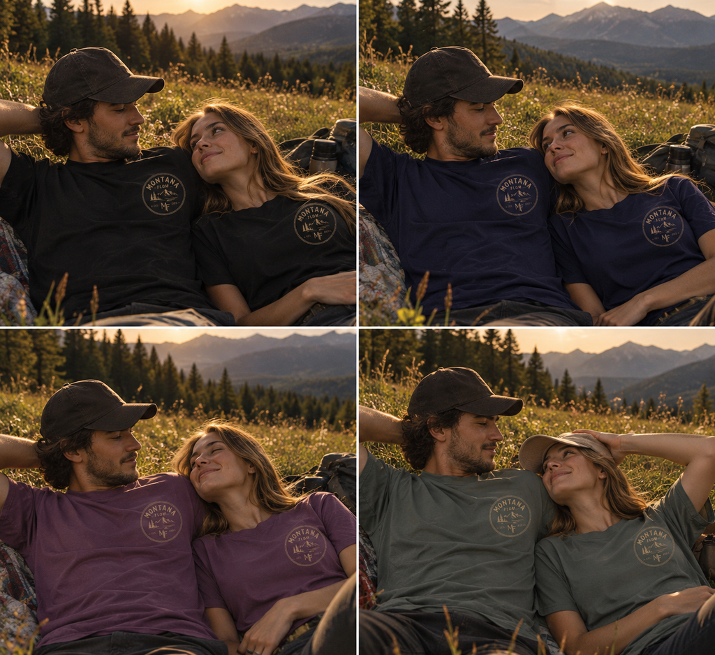 Montana Flow Mountain Logo T-Shirt | Minimal Outdoor Graphic