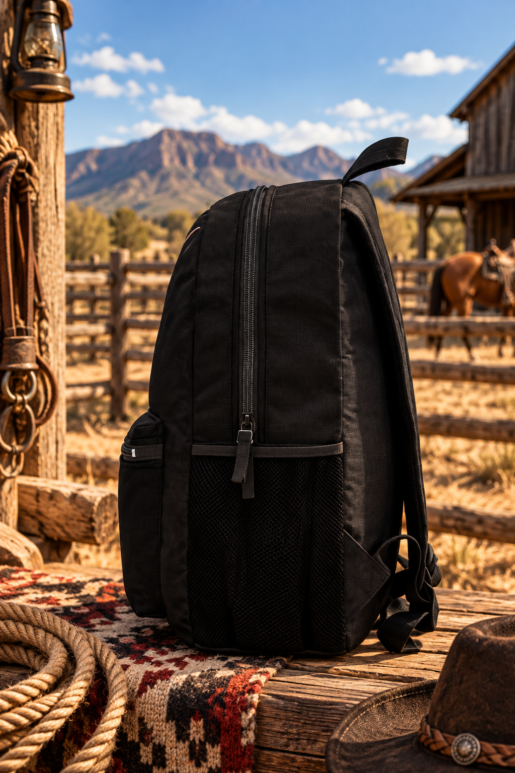 Western Longhorn Skull Backpack 13L | Cowboy Style Graphic | Montana Flow