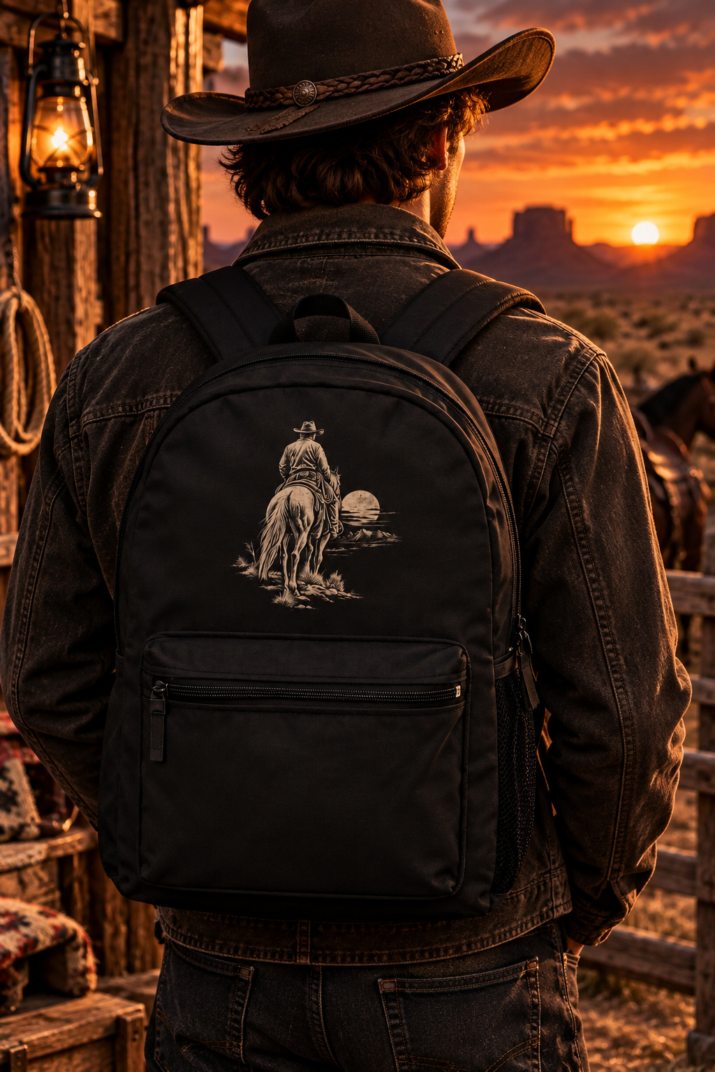 Western Cowboy Horse Backpack 13L | Desert Sunset Graphic | Montana Flow