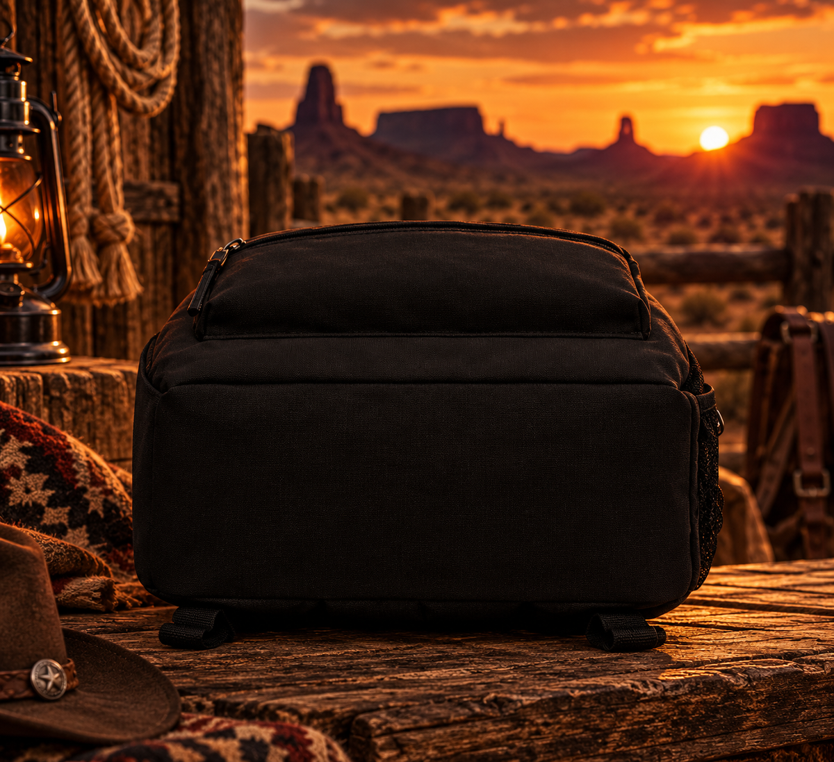Western Cowboy Horse Backpack 13L | Desert Sunset Graphic | Montana Flow